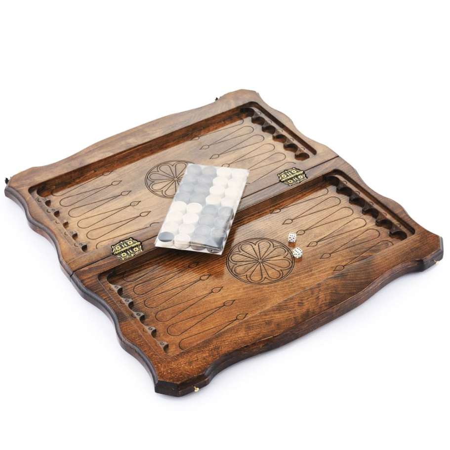 Шахматы + нарды резные "Шахматная история" 50, Harutyunyan купить в Екатеринбурге