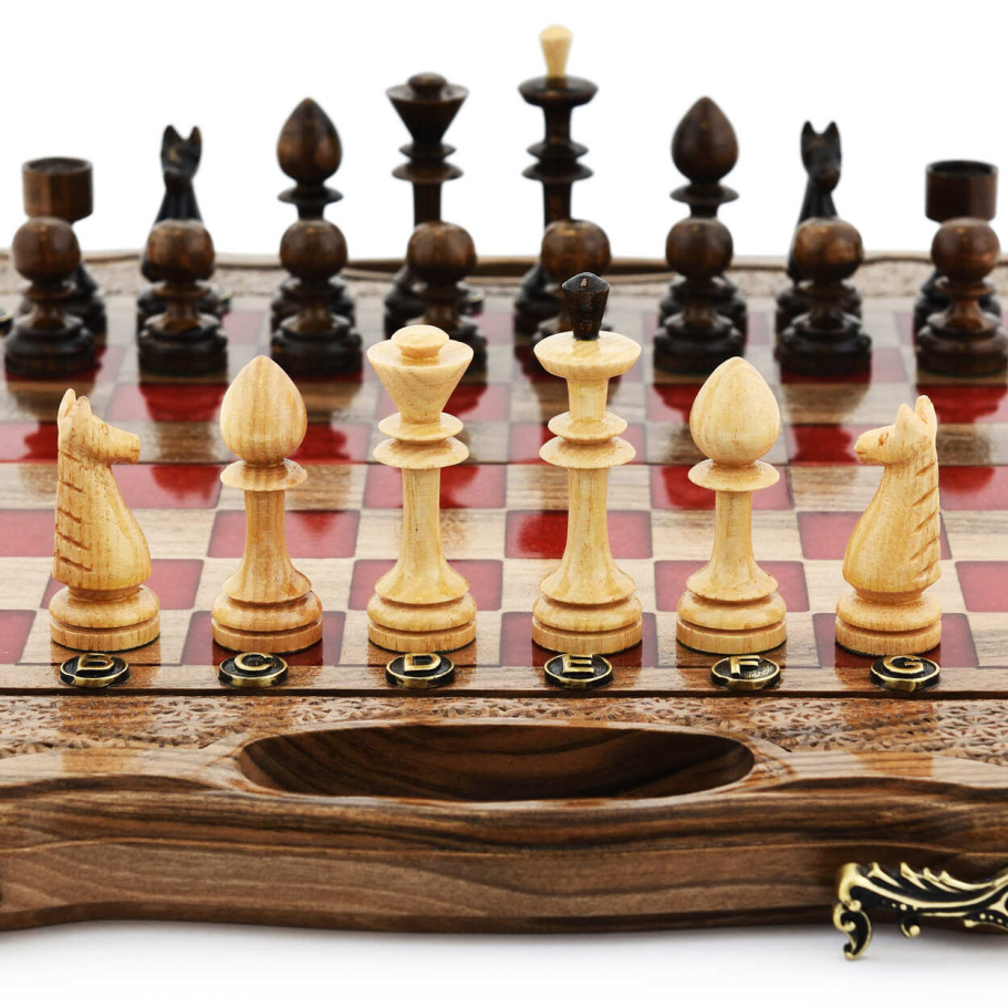 Шахматы + Нарды резные "Алекстраза" 30, Harutyunyan купить в Екатеринбурге