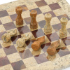 Шахматы из камня "Сицилия" яшма и ракушечник 30 купить в Екатеринбурге