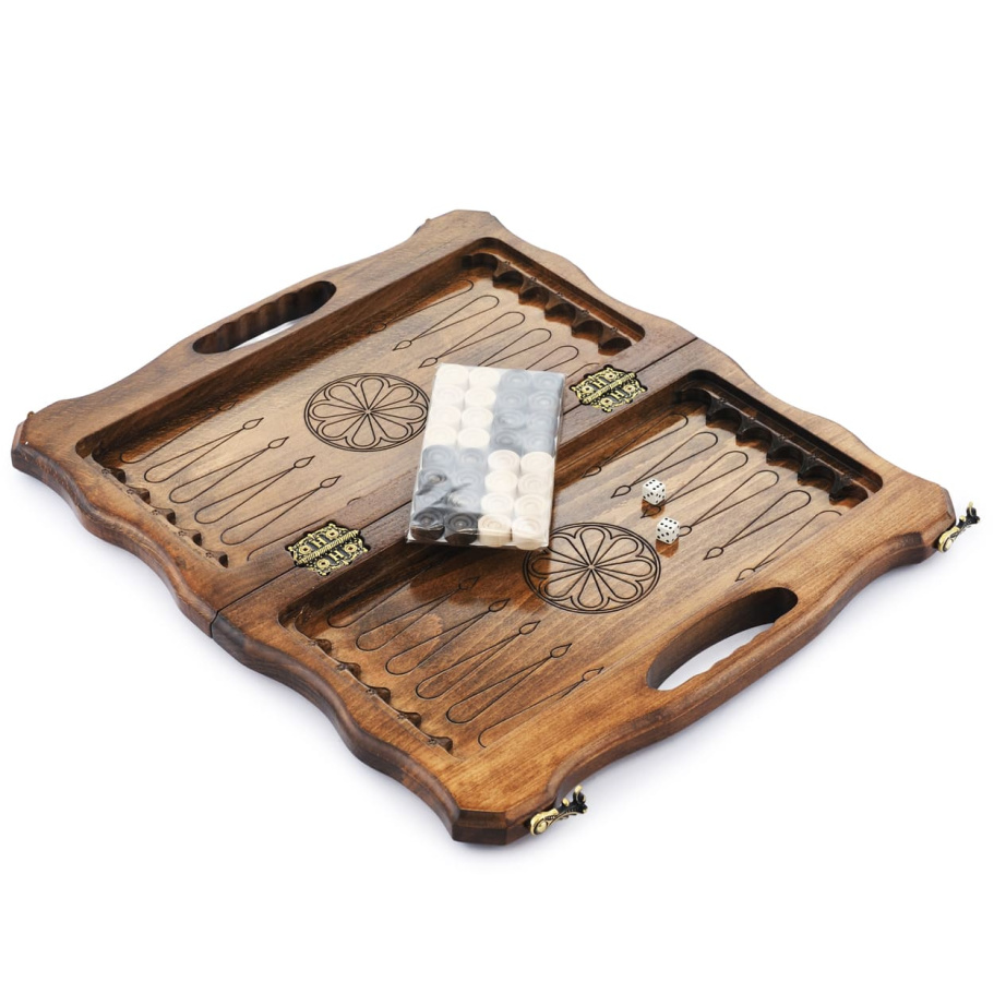 Шахматы + нарды резные "Узор" 40, Harutyunyan купить в Екатеринбурге