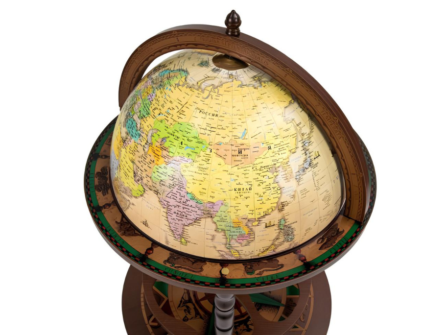 Глобус бар напольный "Перитей", сфера 40 см купить в Екатеринбурге Глобус бар напольный "Перитей", сфера 40 см купить в Екатеринбурге