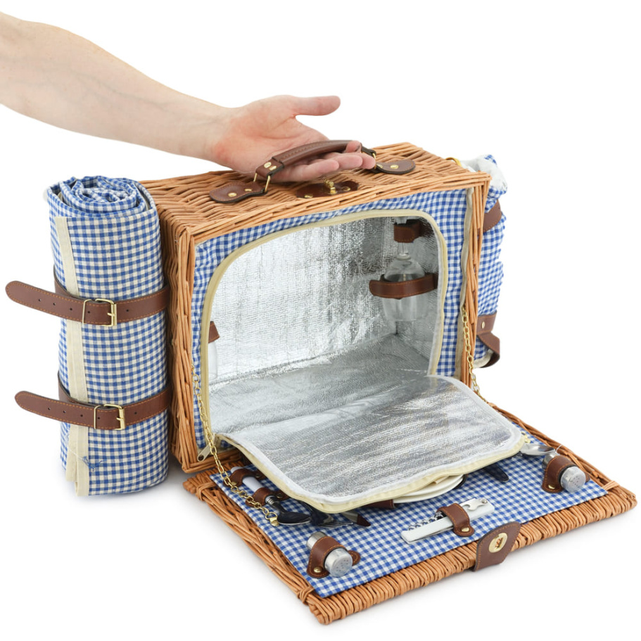 Корзина для пикника "Кассандра" (на 2 персоны) с пледом купить в Екатеринбурге
