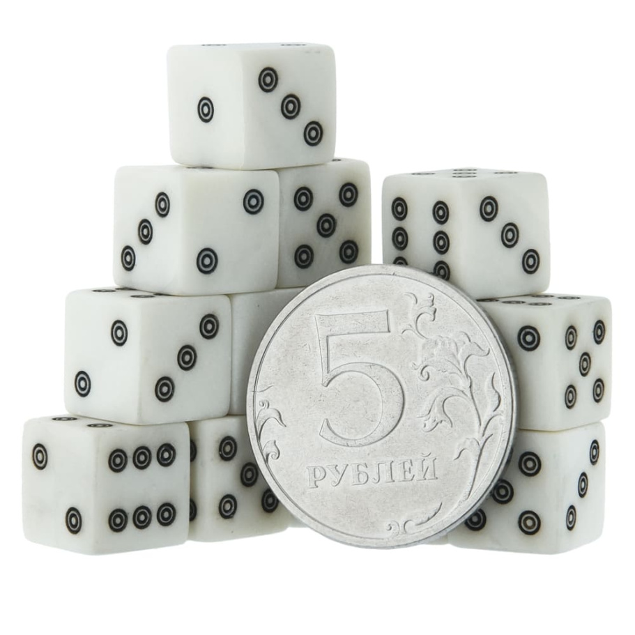 Кости игральные из кости, 10 мм (2 шт), Harutyunyan купить в Екатеринбурге