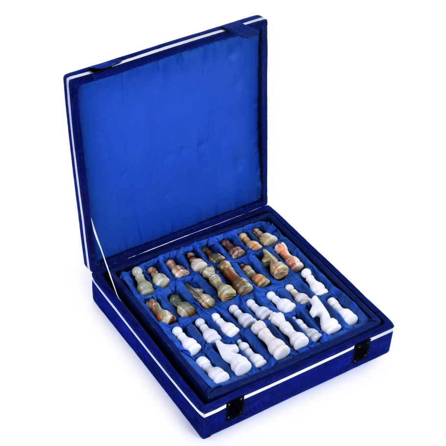 Шахматы из камня "Атлантида" мрамор и оникс 25 купить в Екатеринбурге