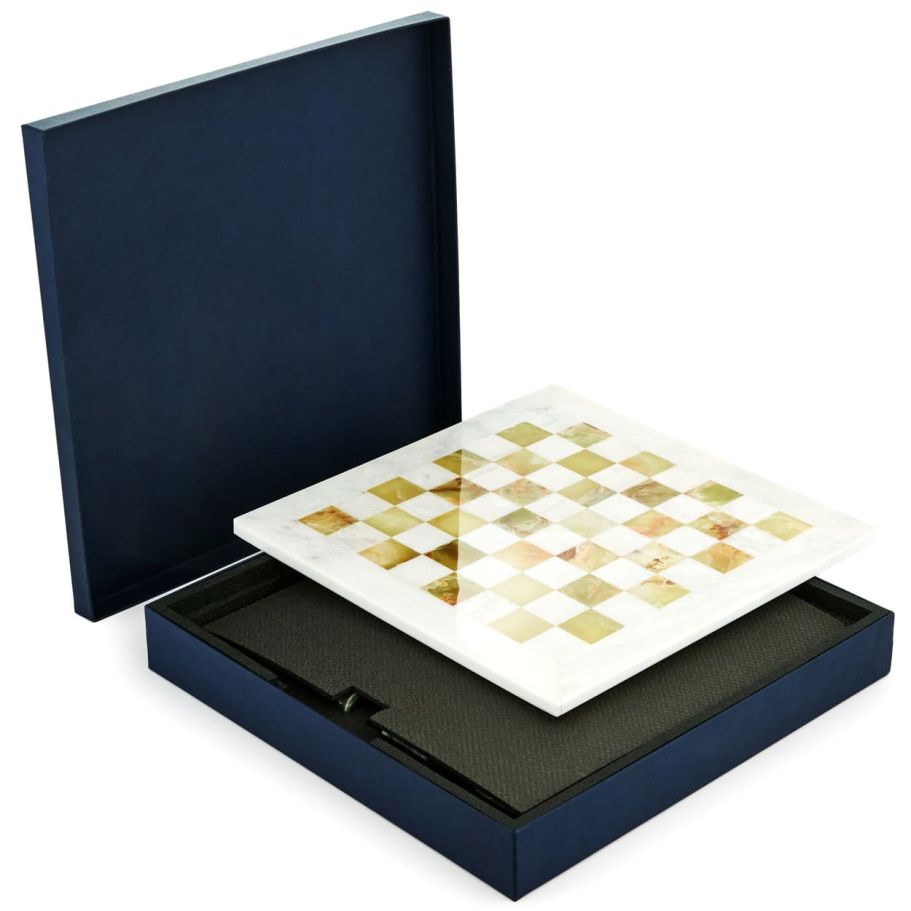 Шахматы каменные "Карфаген" мрамор и оникс 40 купить в Екатеринбурге