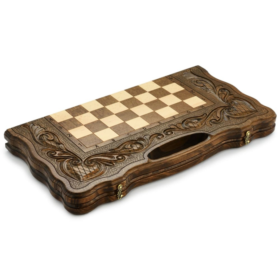 Шахматы + нарды резные "Королевские" 60, Harutyunyan купить в Екатеринбурге