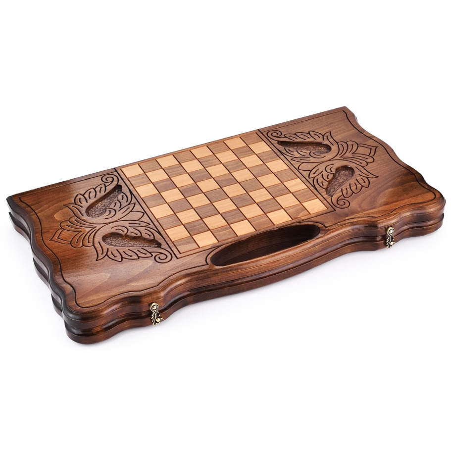 Нарды резные "Герб России"  большие 60, Harutyunyan купить в Екатеринбурге