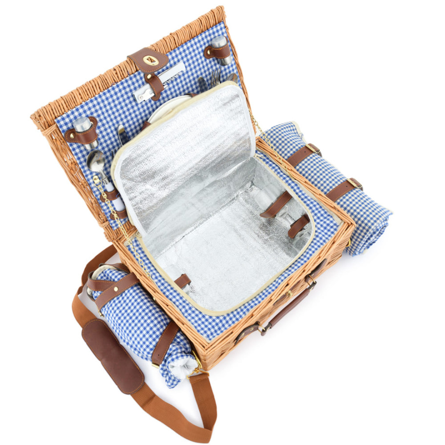 Корзина для пикника "Кассандра" (на 2 персоны) с пледом купить в Екатеринбурге