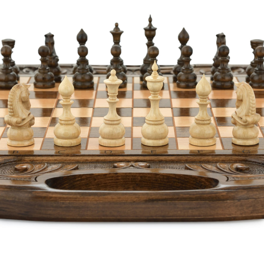 Шахматы + нарды резные "Фетис"  50, Harutyunyan купить в Екатеринбурге