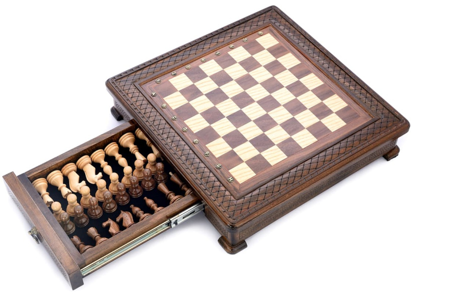 Шахматы резные в ларце "Гранд" 50, Harutyunyan купить в Екатеринбурге