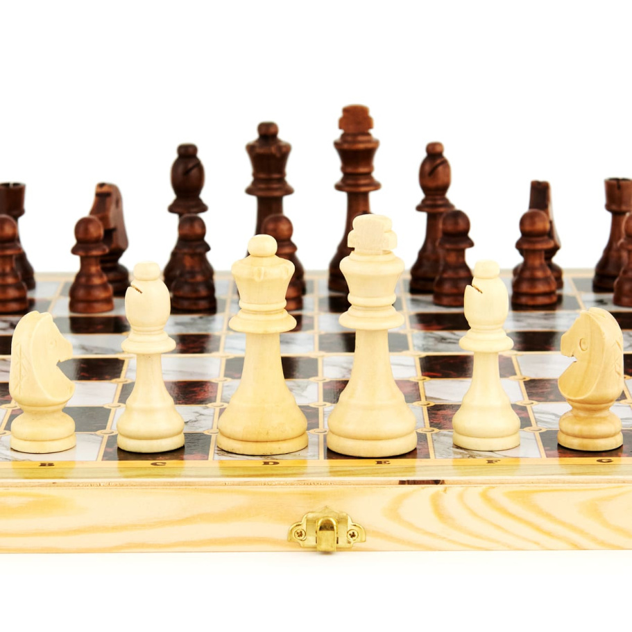 Шахматы + Нарды Мраморные, 40 купить в Екатеринбурге
