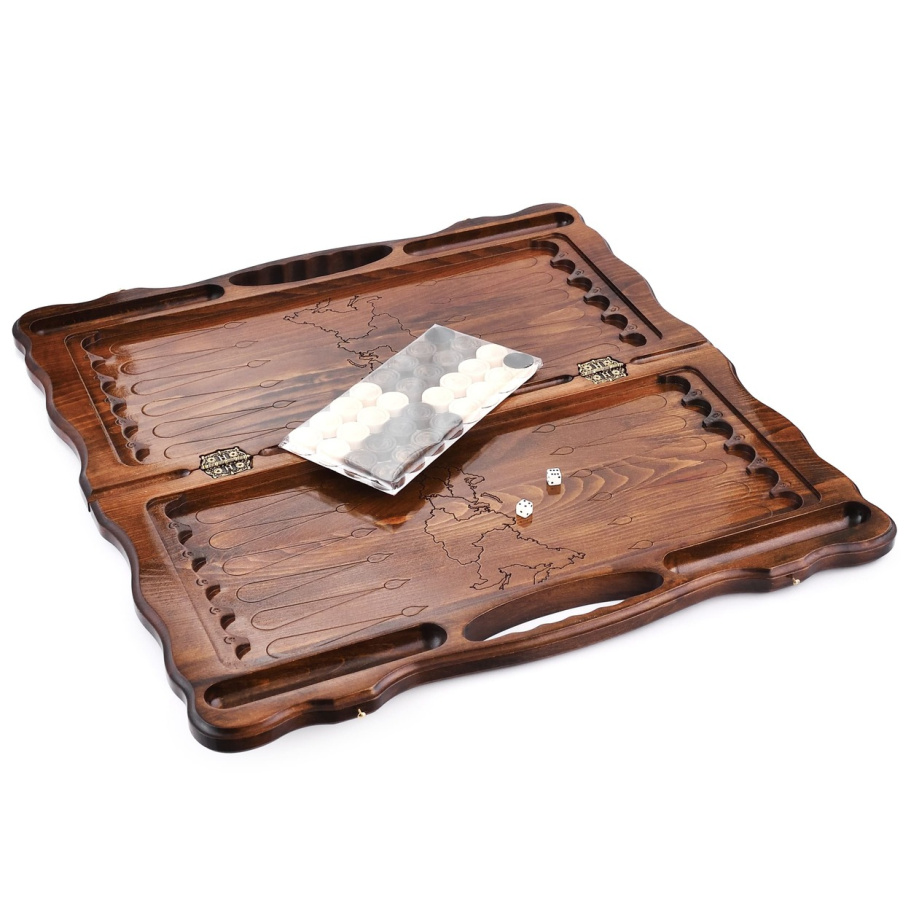 Нарды резные  "Герб России 3"  большие 60, Harutyunyan купить в Екатеринбурге