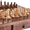Стол ломберный Шахматы резные "Цитадель" 60 купить в Екатеринбурге