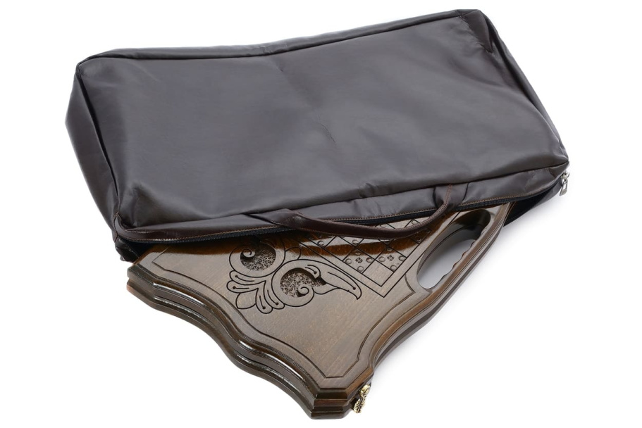 Чехол для средних нард из экокожи коричневые, Sargsyan купить в Екатеринбурге