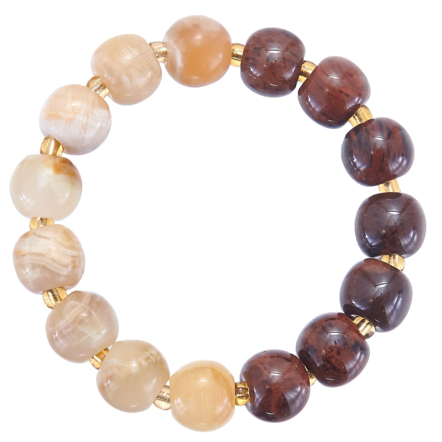 Браслет Либер желтый и коричневый камень 1.2 * 20, Давыдов купить в Екатеринбурга