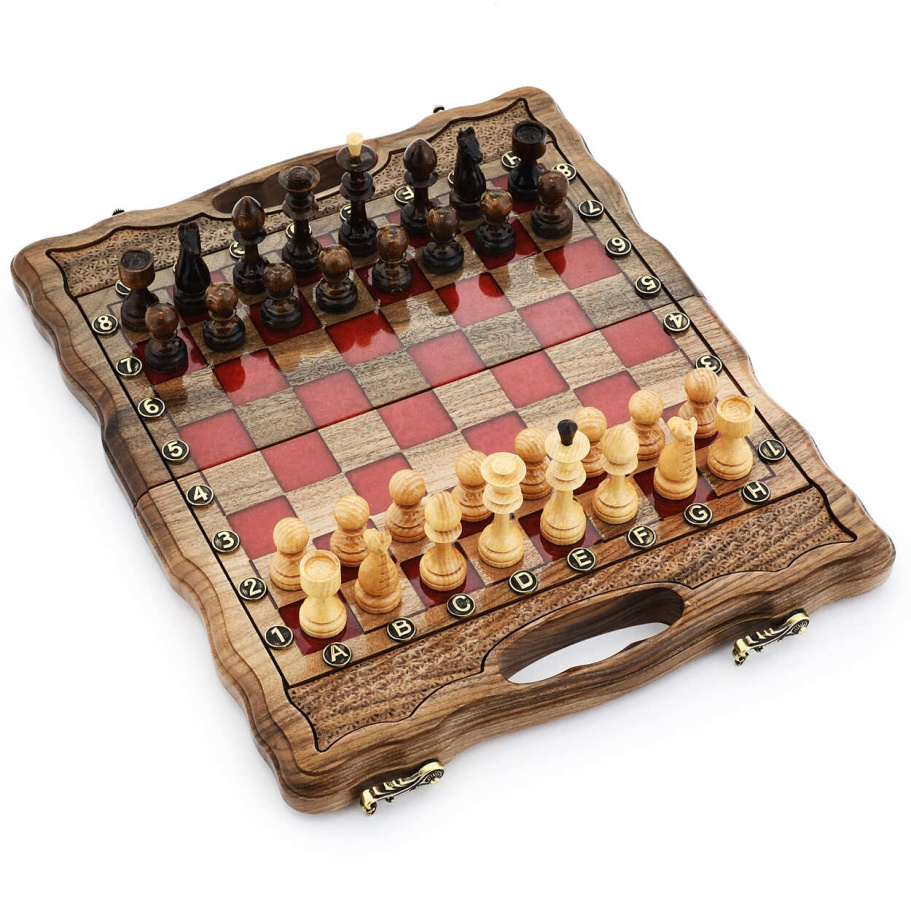 Шахматы + Нарды резные "Алекстраза" 30, Harutyunyan