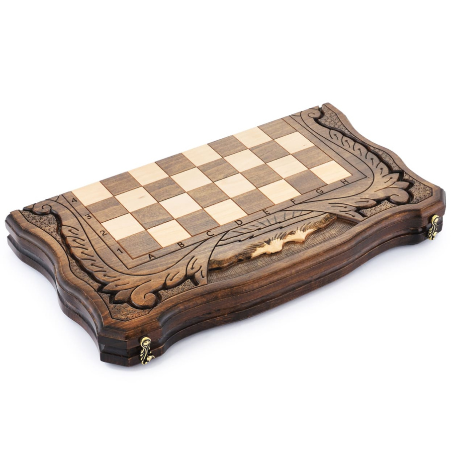 Шахматы + нарды резные "Вольные Горы" 40, Harutyunyan купить в Екатеринбурге