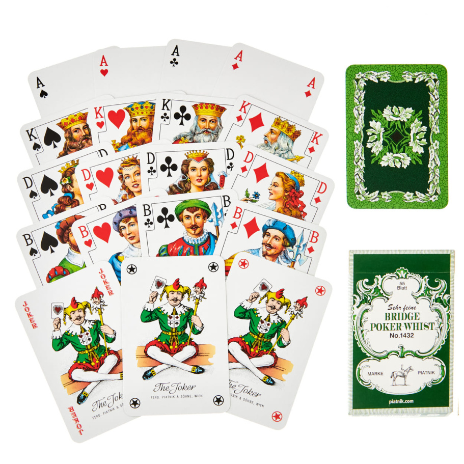 Карты игральные "Бридж Покер-Вист" зеленая рубашка, 55 карт купить в Екатеринбурге