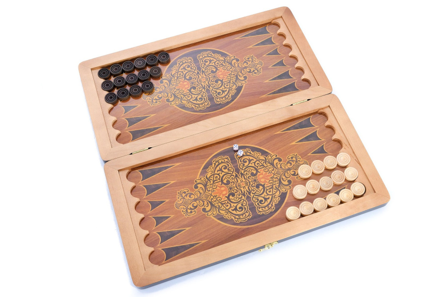 Нарды кожаные Пермские "Крокодил" средние 50 купить в Екатеринбурге