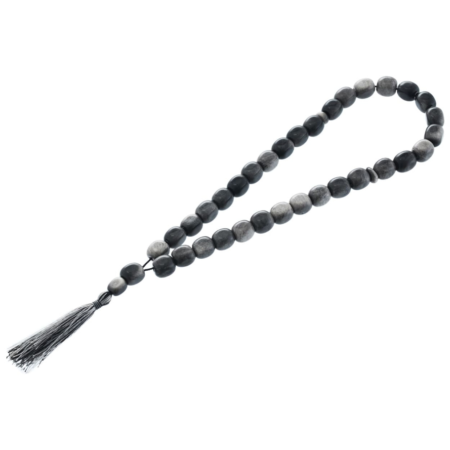 Четки с бусинами "Воин" серый камень, Давыдов С. Четки с бусинами "Воин" серый камень, Давыдов С.