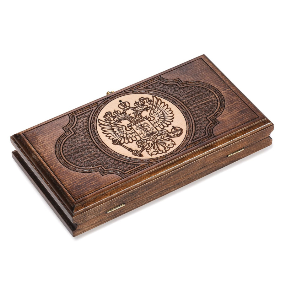 Нарды резные Рэкто "Герб России" мини 30, Harutyunyan