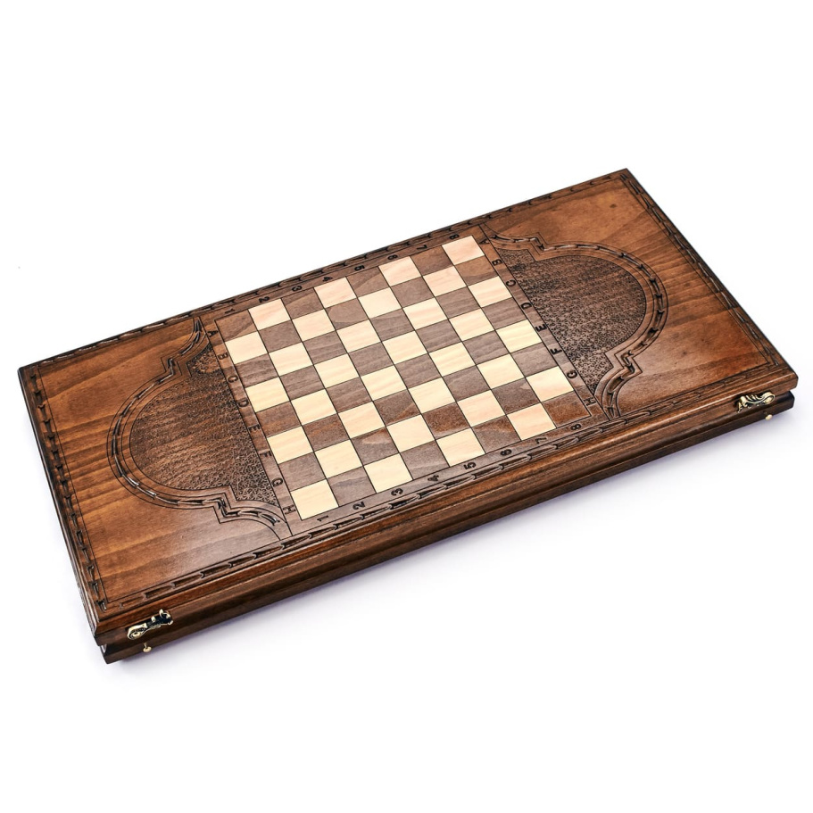 Нарды резные Рэкто "Герб России"  большие 60, Harutyunyan купить в Екатеринбурге