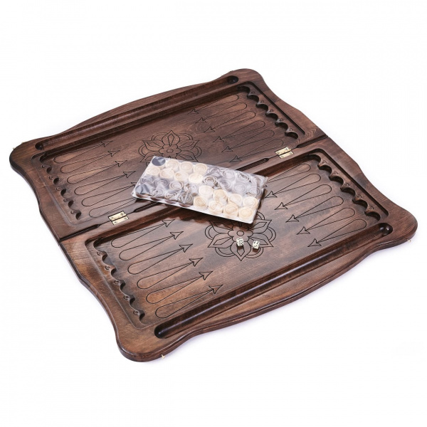 Нарды резные "Полумесяц" большие 60, Даудов купить в Екатеринбурге