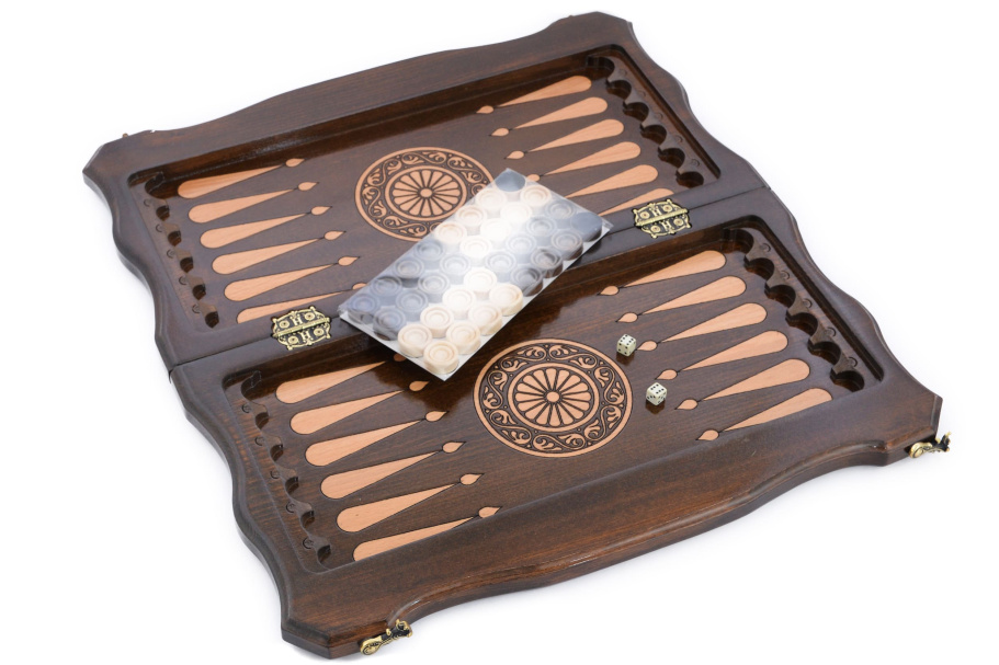 Шахматы + нарды резные "Флагман" 50, Harutyunyan купить в Екатеринбурге