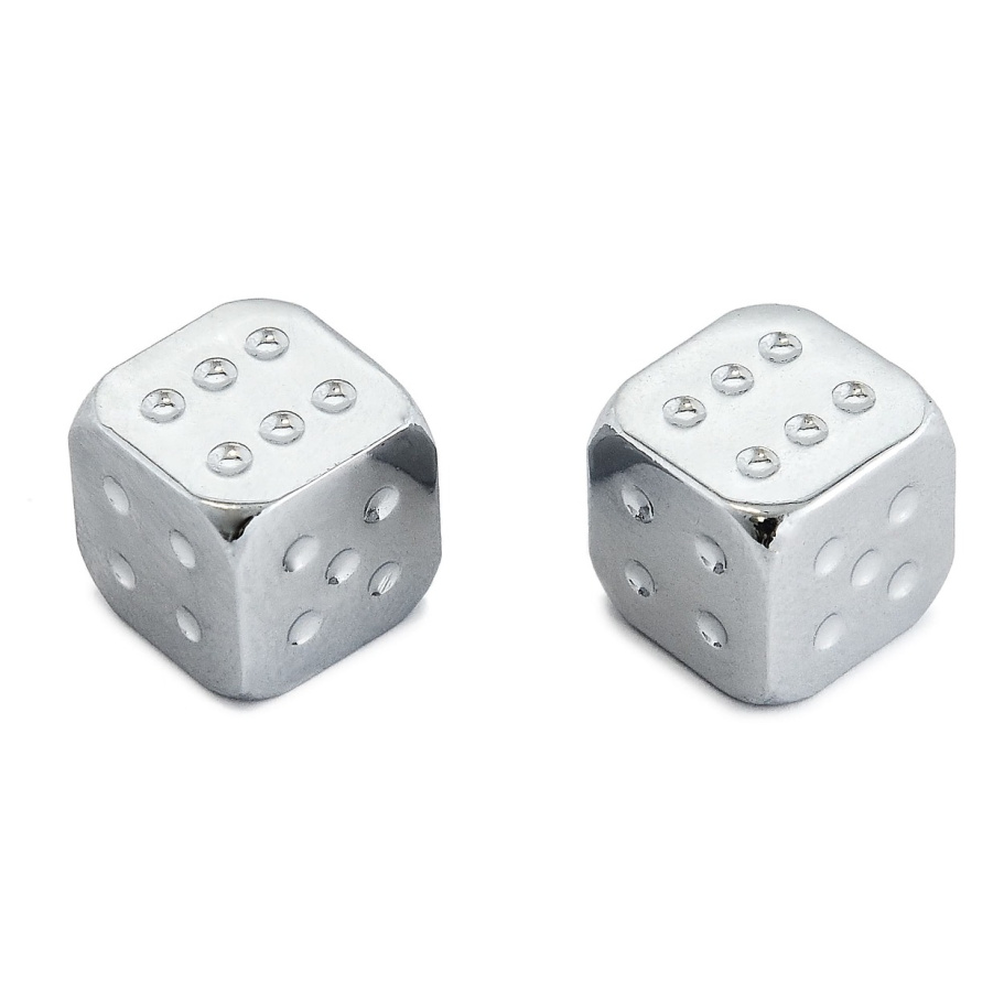 Кости игральные "Премиум" металл, серебристый, 12 мм (2 шт.)