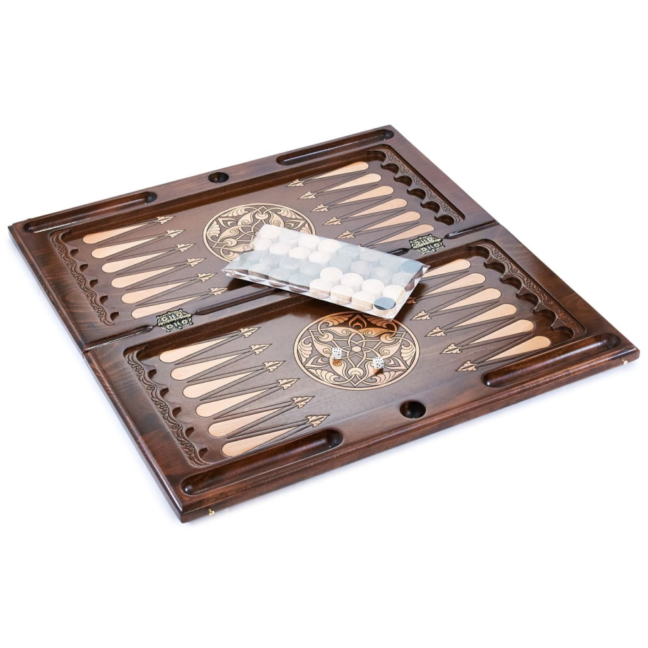 Нарды резные "Ярый медведь" большие 60, Harutyunyan купить в Екатеринбурге