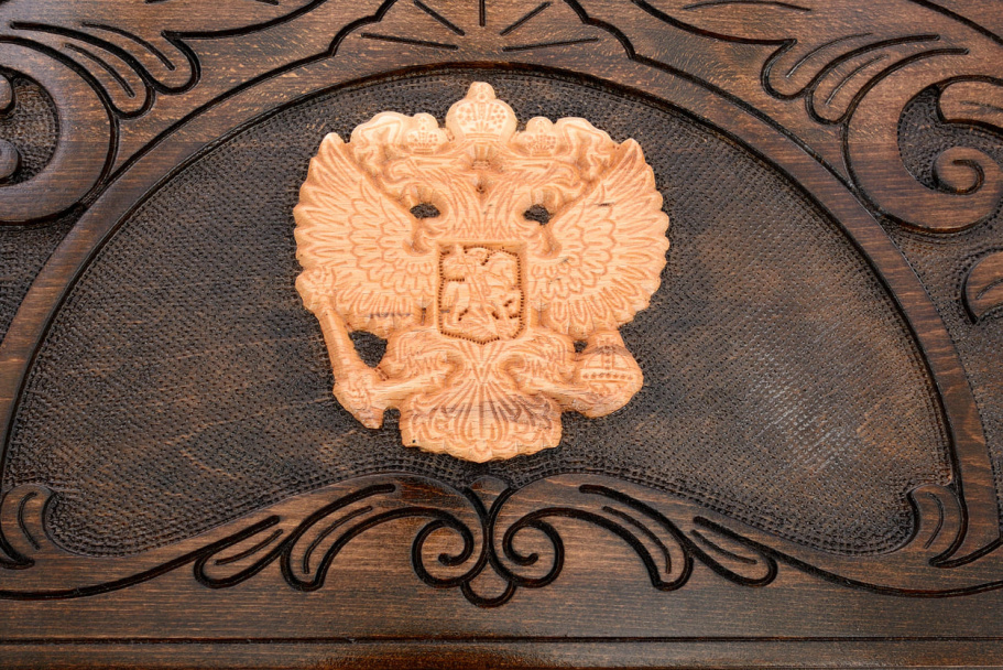 Нарды резные "Герб России" большие 60, Osipov купить в Екатеринбурге