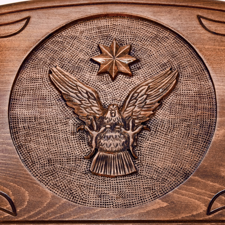 Нарды резные "Орел в атаке" большие 60, Даудов купить в Екатеринбурге