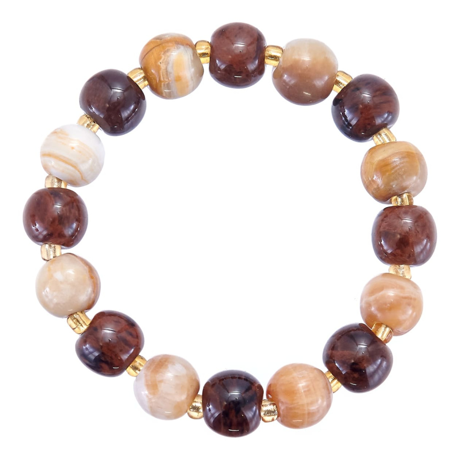 Браслет Аристей желтый и коричневый камень 1.2 * 20, Давыдов купить в Екатеринбурга