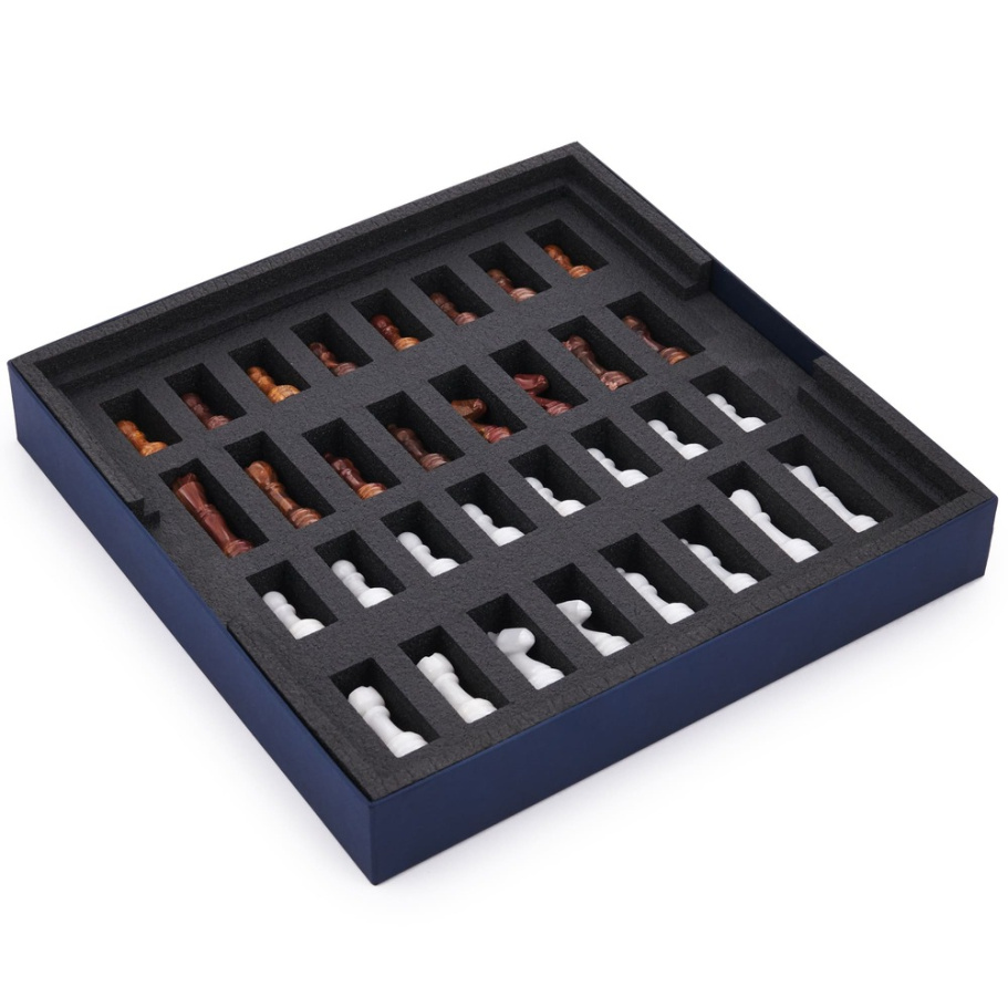 Шахматы из камня "Артер Карфаген" мрамор и яшма 40 купить в Екатеринбурге