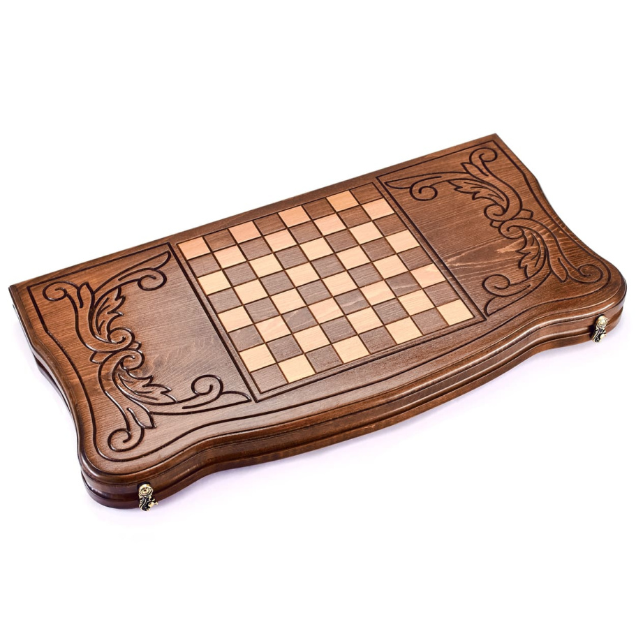 Нарды резные "Орел в атаке" большие 60, Даудов купить в Екатеринбурге