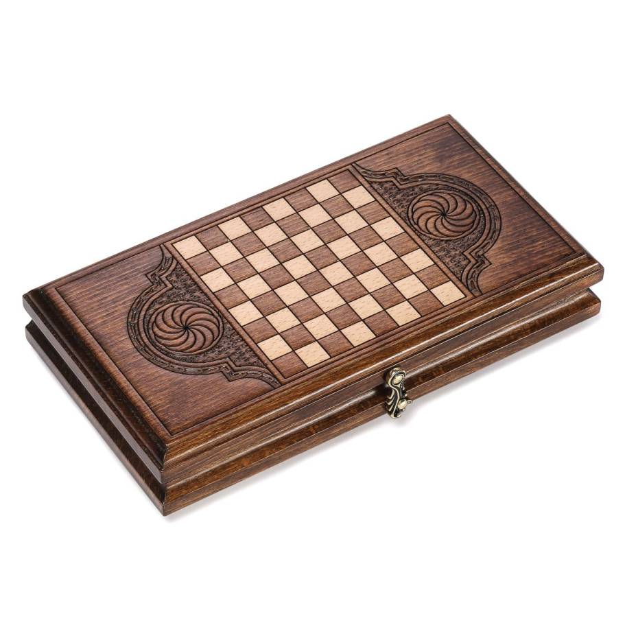 Нарды резные Рэкто "Герб России" мини 30, Harutyunyan купить в Екатеринбурге