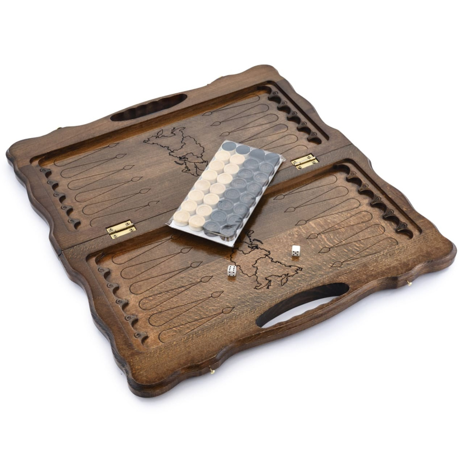 Нарды резные "Герб России"  средние 50, Harutyunyan купить в Екатеринбурге