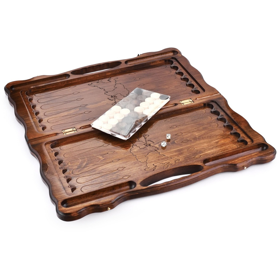 Нарды резные "Герб России"  большие 60, Harutyunyan купить в Екатеринбурге