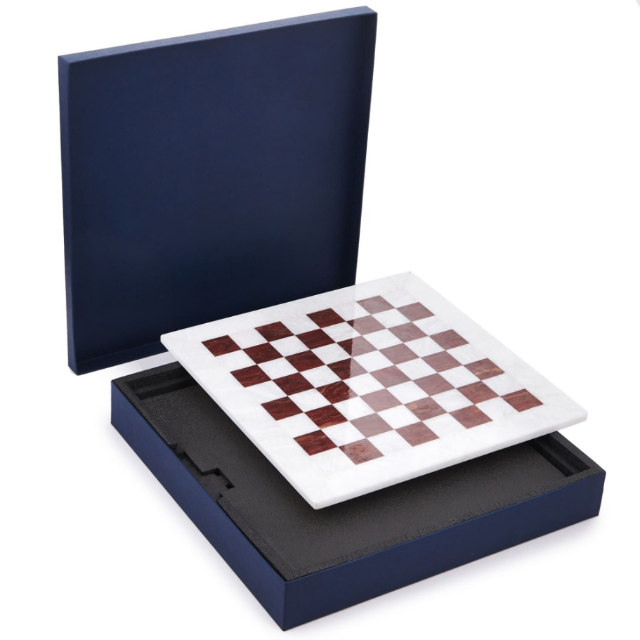 Шахматы из камня "Артер Карфаген" мрамор и яшма 40 купить в Екатеринбурге