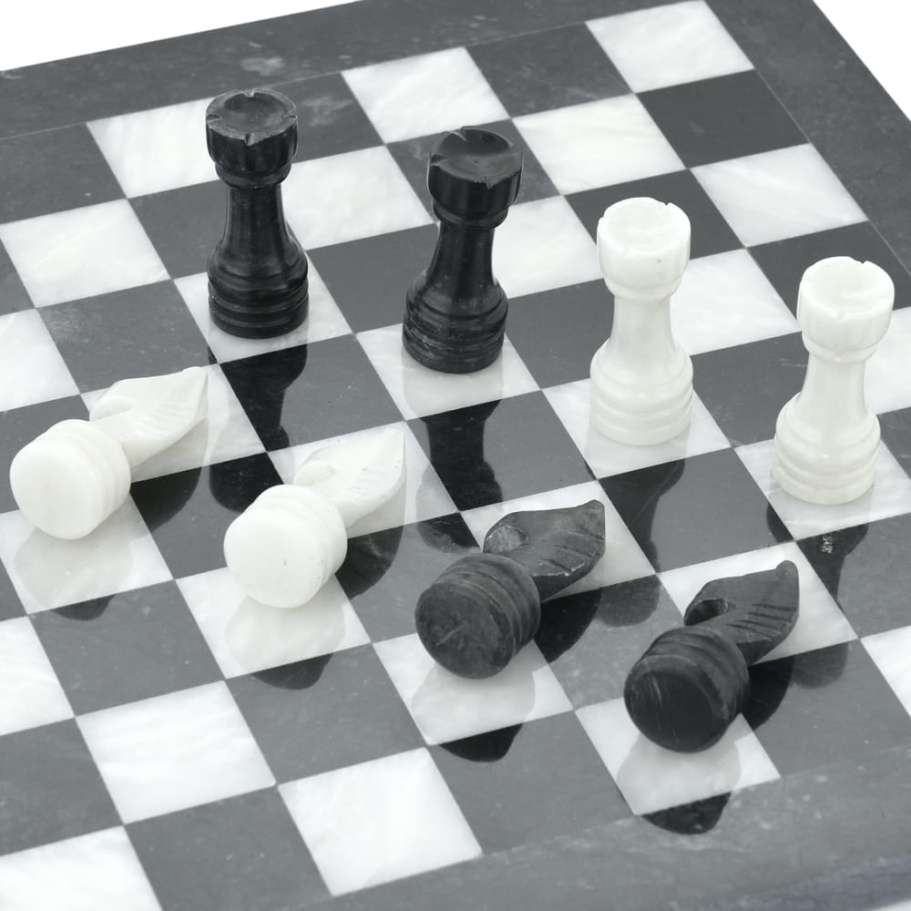 Шахматы из камня "Олимп" мрамор 30 купить в Екатеринбурге