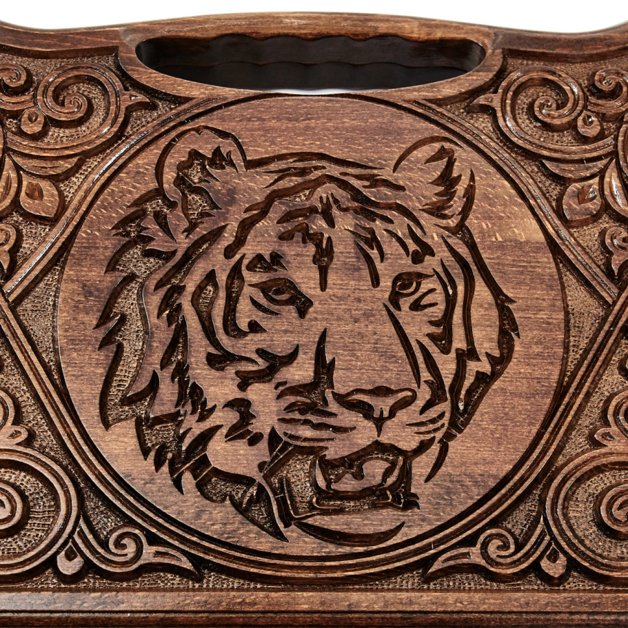 Нарды резные Люкс  "Тигр" большие 60, Harutyunyan купить в Екатеринбурге