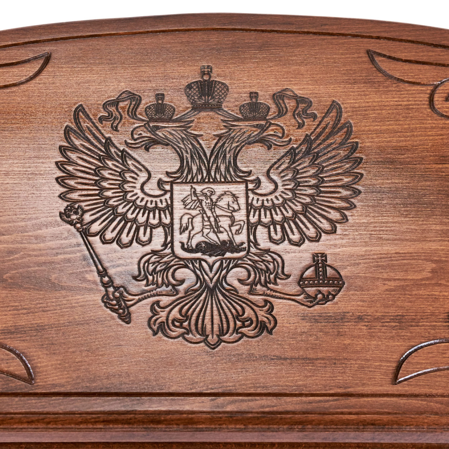Нарды резные "Герб РФ" большие 60, Даудов купить в Екатеринбурге