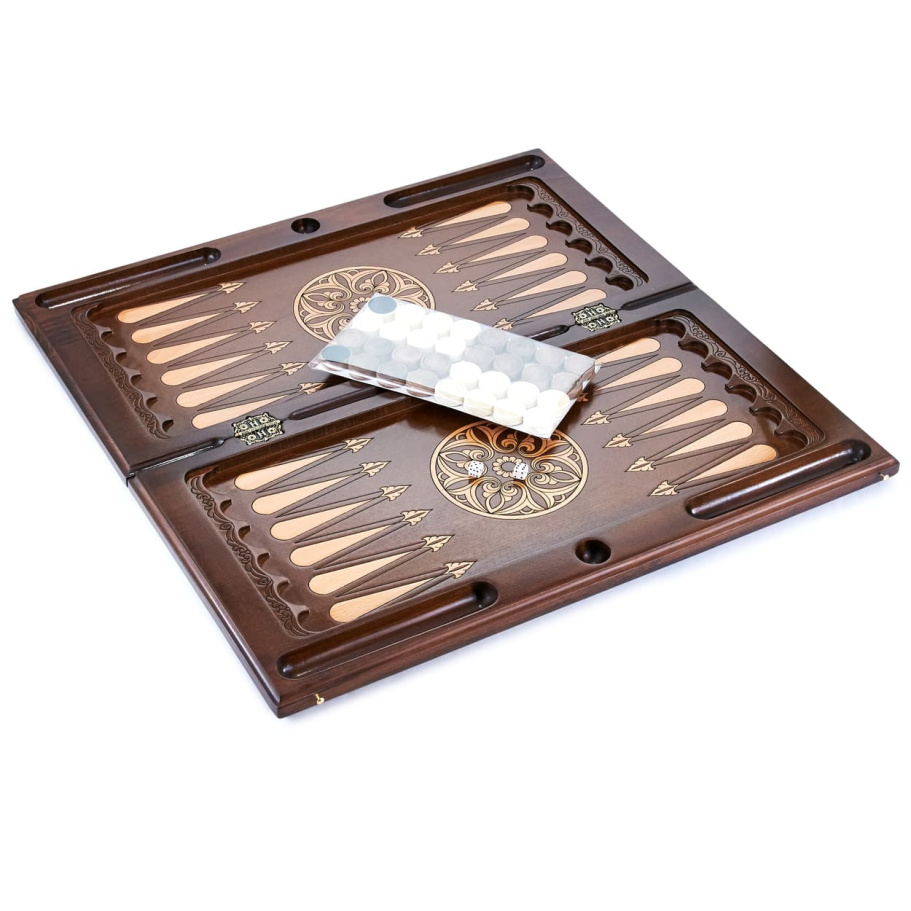 Нарды резные "Ночной волк" большие 60, Harutyunyan купить в Екатеринбурге