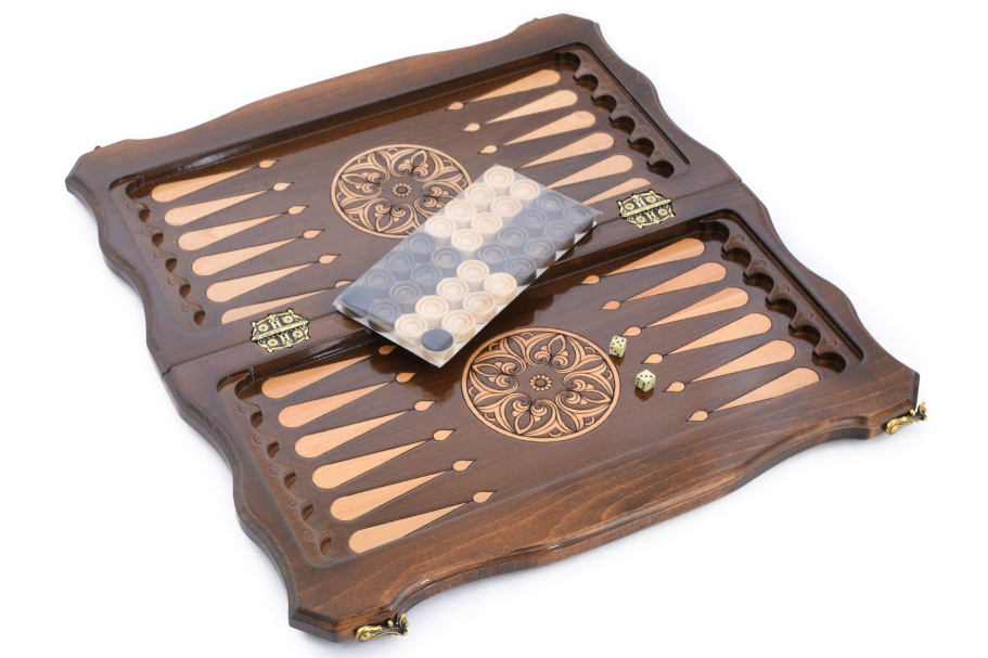 Шахматы + нарды резные "Контргамбит"  50, Harutyunyan купить в Екатеринбурге