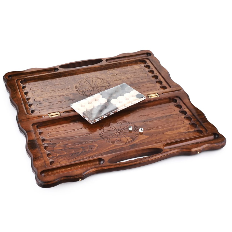 Нарды резные "Сибирская Корона" большие 60, Harutyunyan купить в Екатеринбурге