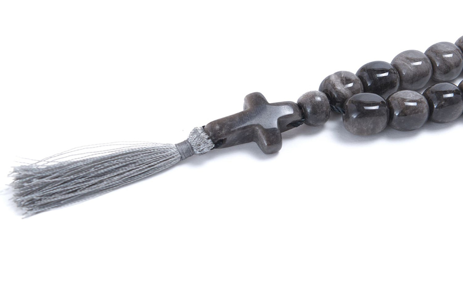 Четки Православные "Крест" серый камень, Давыдов С. купить в Екатеринбурге Четки Православные "Крест" серый камень, Давыдов С. купить в Екатеринбурге