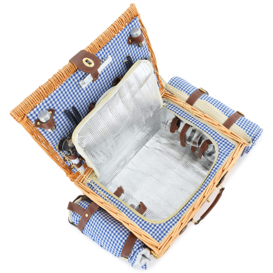 Корзина для пикника "Кассандра" (на 4 персоны) с пледом купить в Екатеринбурге