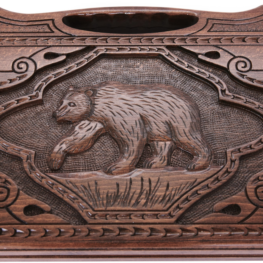 Нарды резные "Медведь" большие 60, Harutyunyan купить в Екатеринбурге