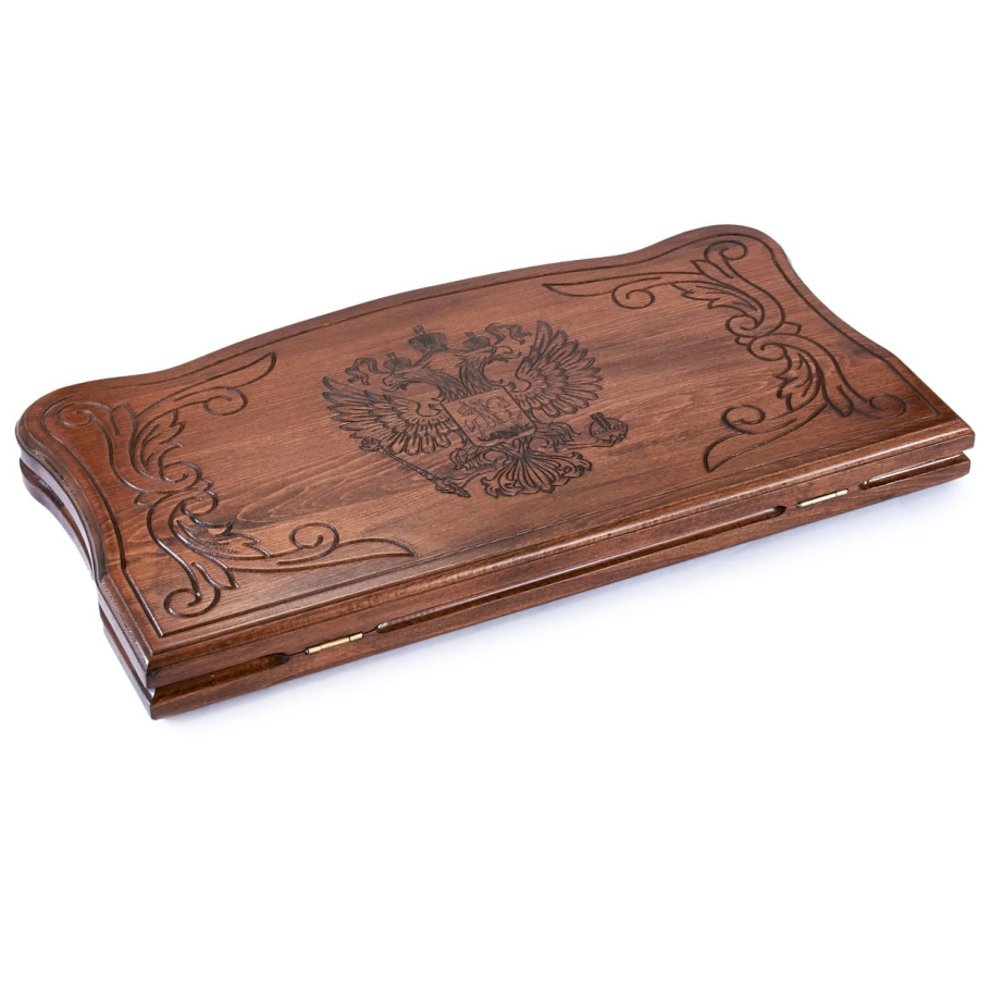 Нарды резные "Герб РФ" большие 60, Даудов