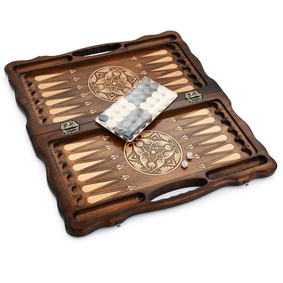 Нарды резные "Циния" средние 50, Harutyunyan купить в Екатеринбурге